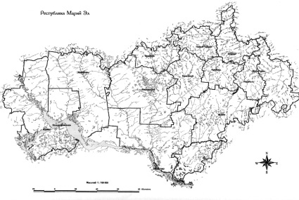 Марийская асср карта